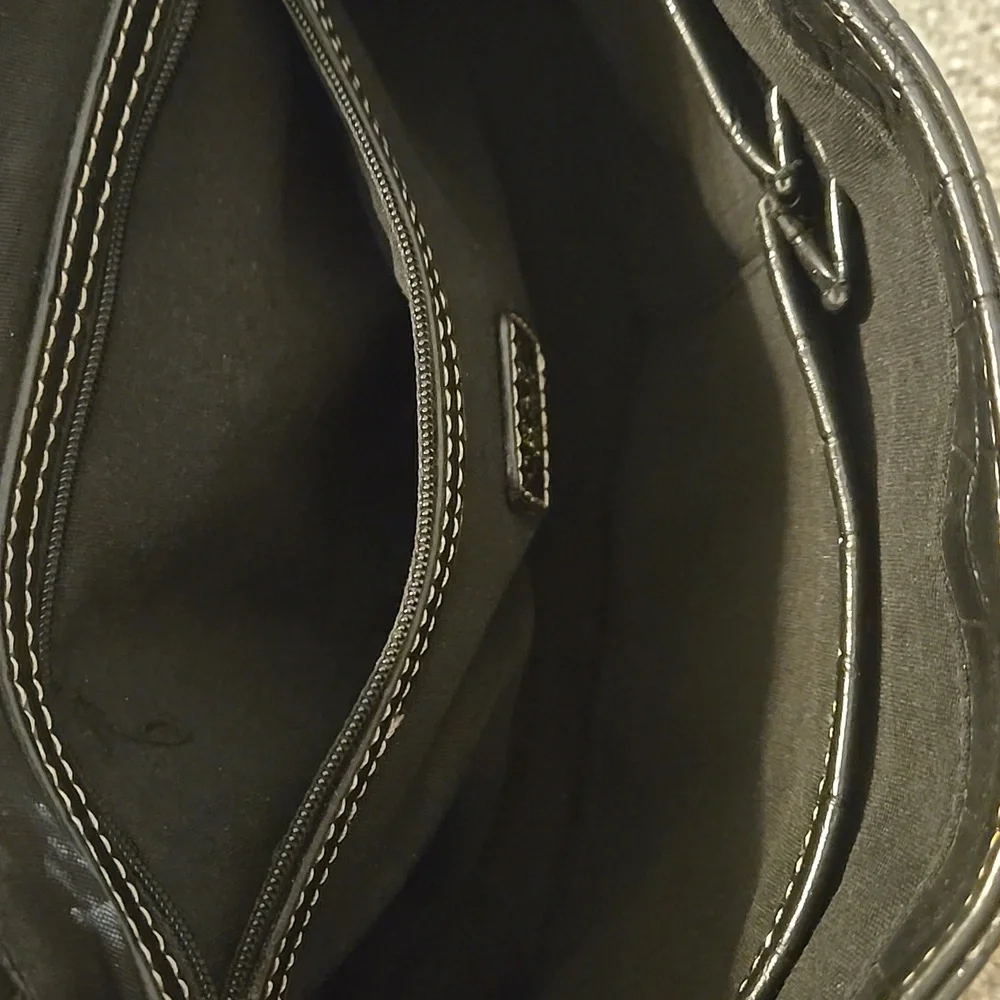 Chaps Black Purse With Gold Hardware - Picture 8 of 9